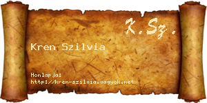 Kren Szilvia névjegykártya