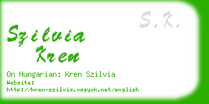 szilvia kren business card